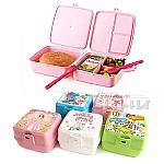 Детска кутия за храна с 4 отделения и прибори Hobby Life2