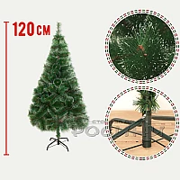Коледна зелена елха с бели връхчета 120 см.