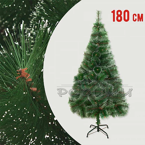 Коледна зелена елха с бели връхчета 180 см.
