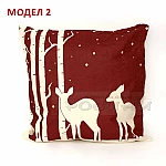 Декоративна Коледна възглавница с мотиви 45х45см.5