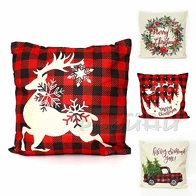 Декоративна Коледна калъфка за възглавница Merry Christmas