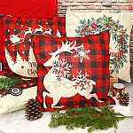 Декоративна Коледна калъфка за възглавница Merry Christmas4