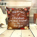 Коледна възглавница Spirit of Christmas 45 х 45 см. кафява велур2