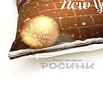 Коледна възглавница Spirit of Christmas 45 х 45 см. кафява велур1