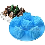 Коледен силиконов молд 3D КЪЩИЧКИ 6 гнезда2