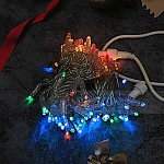 LED светещи лампички верига 10 метра 100 цветни светлини с кабел5