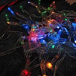 LED светещи лампички верига 10 метра 100 цветни светлини с кабел6