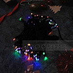 LED светещи лампички верига 10 метра 72 цветни светлини с флаш функция и кабел6