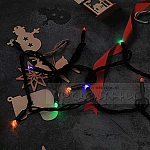 LED светещи лампички верига 10 метра 72 цветни светлини с флаш функция и кабел3