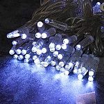 LED светещи лампички верига 10 метра 100 студено бели светлини с кабел7