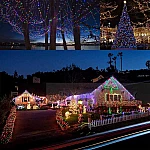 Соларни LED микро лампички 30м 300 светлини 8 режима2