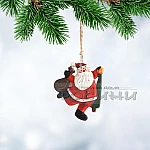 Коледна играчка за елха Дядо Коледа/ украса за закачане на елха1