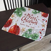 Коледно каре  Клонки Merry Christmas 70х70см