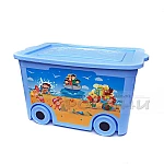 Кутия за играчки с колелца и картинки3