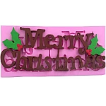 Коледен силиконов молд надпис Merry Christmas1