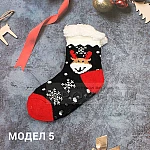 Коледни термо чорапи с пух детски5