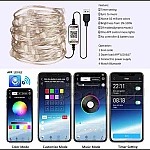 LED лампички USB с приложение за телефон 5м 50 лед светлини1