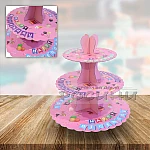 Картонено парти плато HAPPY BIRTHDAY 3 етажа 18/24/32см1