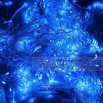 Светеща LED завеса 3 х 2 м 10 низа по 16 сини светлини3