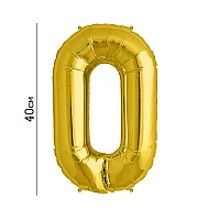 Балон цифра 0 Злато 40см.
