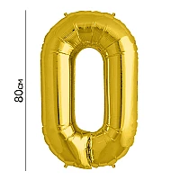 Балон цифра 0 Злато 80см.