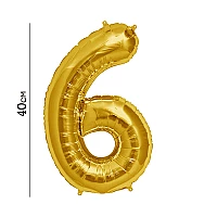 Балон цифра 6 Злато 40см.