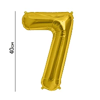 Балон цифра 7 Злато 40см.